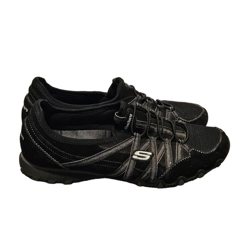 Skechers Women's Black Slip-On Comfort Sneakers Size 8.5 Bicycle Athletic Shoes - Picture 5 of 11