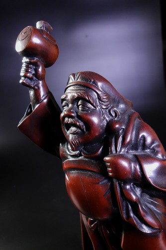 DAIKOKUTEN GOD SHINTO Bronze Statue Vintage Okimono Old Figurine Art Japanese - Picture 3 of 11