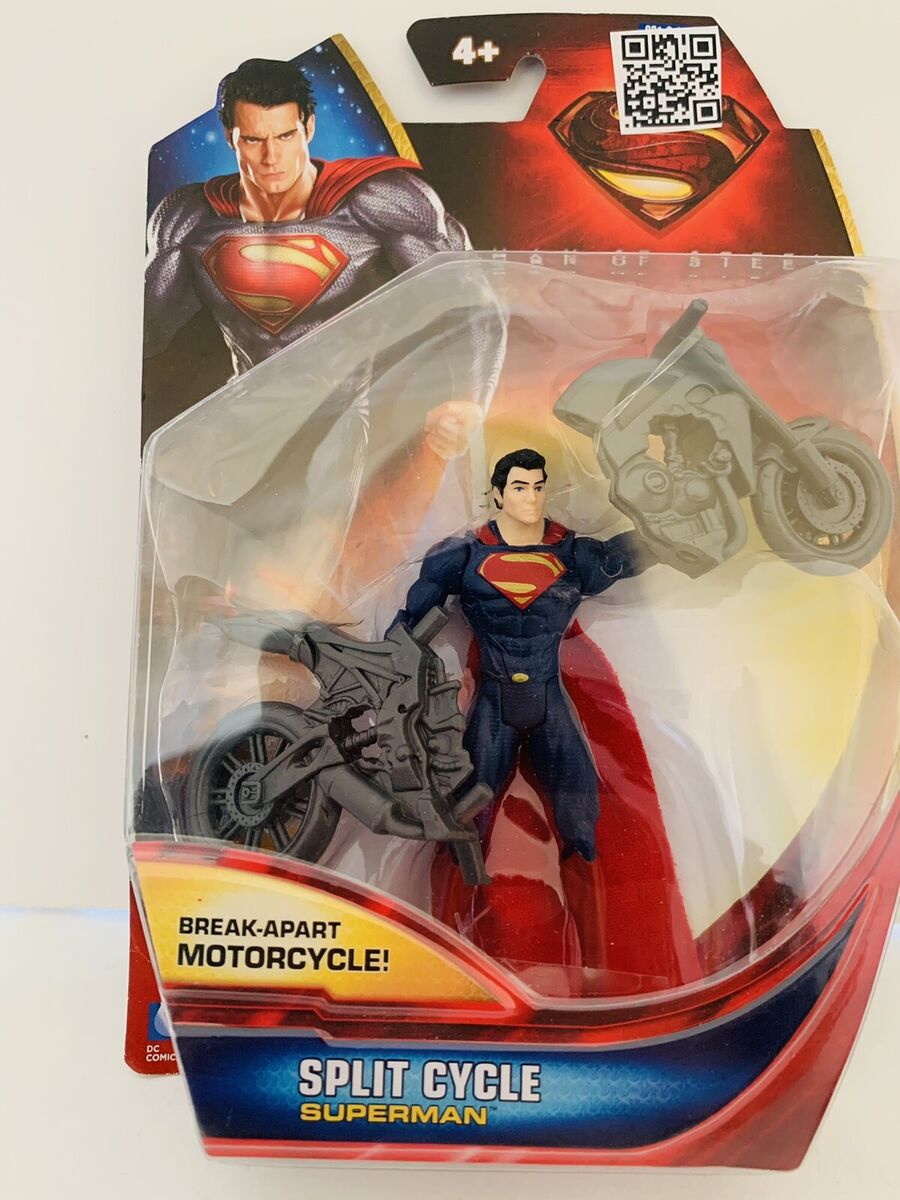 Review and photos of Man of Steel Split Cycle Superman action figure by  Mattel