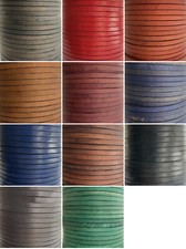 Flat 4 x 2mm Real Leather Genuine Jewellery Craft Thong String Cord Lace
