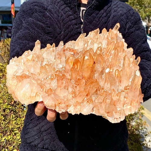 15.51LB Natural yellow Quartz Stone Crystal Cluster Healing Stones Mineral - 第 6/16 張圖片