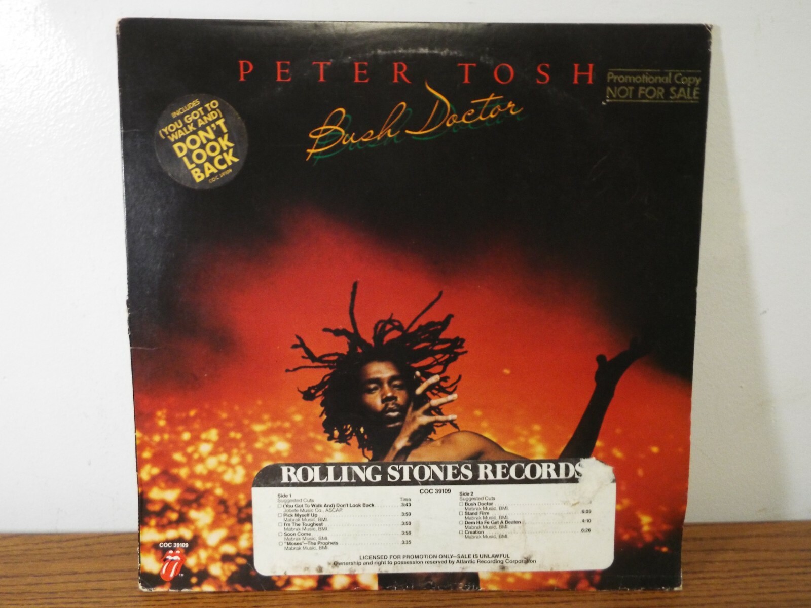 PETER TOSH BUSH DOCTOR REGGAE PROMO 1978 LP VINYL ALBUM