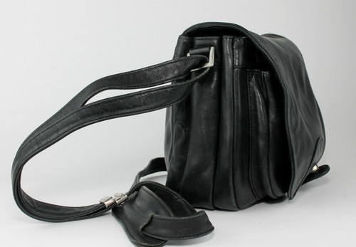 Nero BREE Borsa 1980er Borsa a Tracolla Vero Vintage da Donna Borsetta 80's - Foto 6 di 12