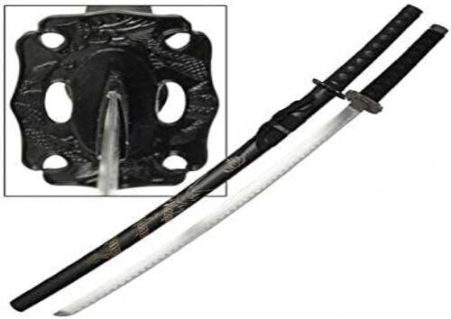 超レア！37cm Black Dial Sword Needle パラゴトロン Japanese Double Dragon Fury Samurai Katana Sword - with