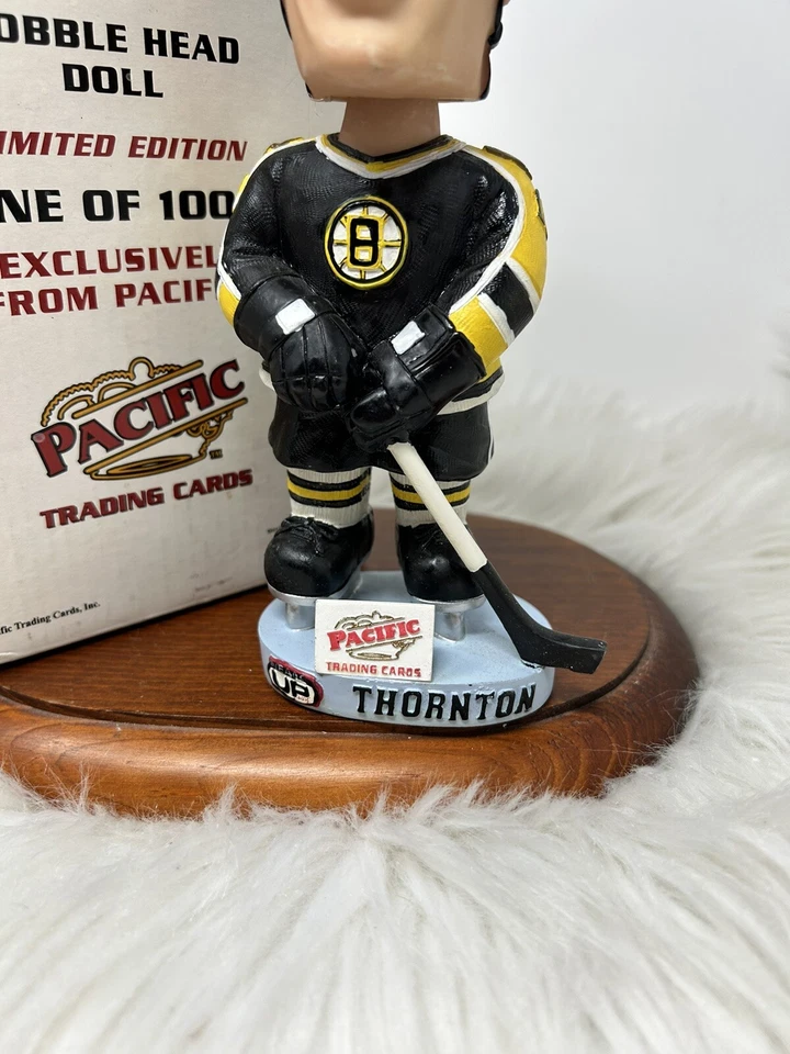 Boston Bruins Joe Thornton Bobblehead 2003 Pacific Heads Up 1 Of 1000 Limited Ed - Image 3 of 4
