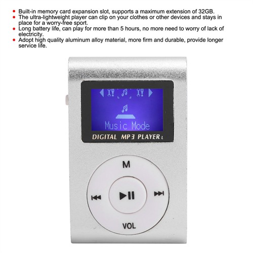 Mini lecteur MP3 portable Sport BackClip Ecran LCD MP3 Support Carte Mémoire - Imagen 4 de 10
