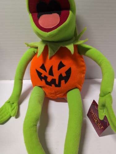 Nanco Muppet Kermit Frosch Kürbis Halloween Einweg Plüsch Jack O Laterne, grün - Bild 2 von 5