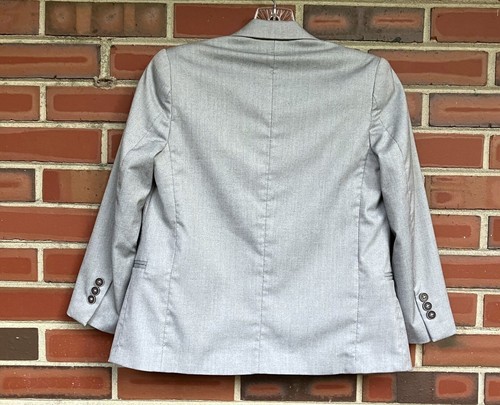 Calvin Klein Light Gray Two Button Blazer Boys Size 8 Regular - Picture 2 of 3