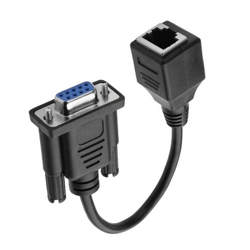 DB9 9Pin Port Female/Male to RJ45 Female Cat5/6 Ethernets LAN Console Extender - Afbeelding 2 van 10