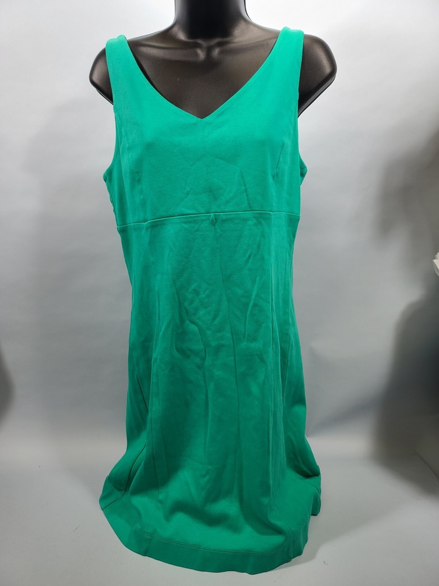 New York & Company Green Shift Dress Women's Size Small 100% Cotton
