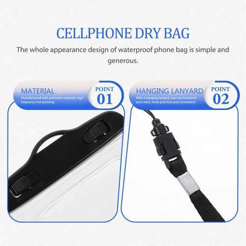 Cellphone Waterproof Pouch Phone Bag Touch Screen Phone Storage Bag - 第 6/12 張圖片