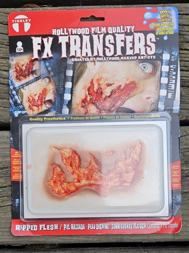 Tinsley Hollywood Film Qualità FX Film Strappato Trasferimento Carne Zombie Trucco Sangue - Foto 1 di 4