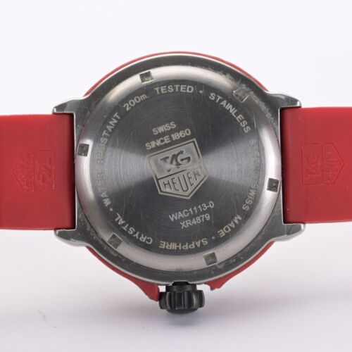 TAG Heuer Formula 1 WAC1113-0 Red 40mm Original Rubber Band Men's Watch - Picture 4 of 11