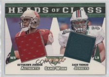2002 Debut Head of Class Dual Relics /399 Zach Thomas Keyshawn Johnson HOF 2z8