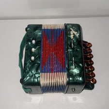 Vintage Hero Green Accordion 10 Keys/Buttons - Works  