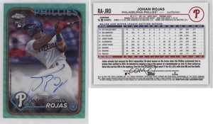 2024 Topps Chrome Update Aqua Wave Refractor /199 Johan Rojas Rookie Auto RC