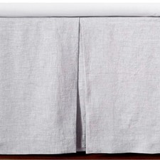 Pottery Barn Belgian Linen Flax Crib Skirt Gray