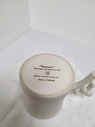Taza de té de café de cerámica Ensemble Postures 12 oz (Kickin' It) usada en excelente estado - Imagen 6 de 7