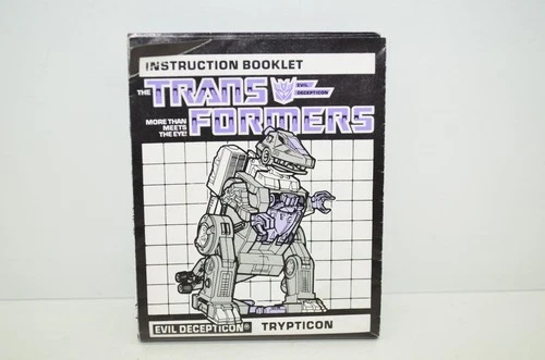 Trypticon Action Figure Instruction Booklet Manual 1986 G1 Transformers Vintage