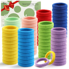 100 Pcs Thick Seamless Hair Ties, Ponytail Holders Hair Accessories for Women Gi