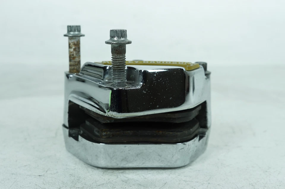 2001 Harley-Davidson Touring FLHRI Road King Front Left 1 Brake Caliper Chrome - Image 2 of 4