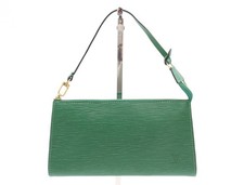 Louis Vuitton Epi Pochette Accessoires Green Leather Pouch M52944 AR0978 Vintage
