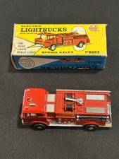 Vintage Marx Electric Lightrucks Spring Axel Fire Truck With Box Damaged