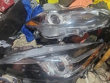 2014-2016 Mazda 3 Sedan 4 Door Black Led Bar Halo Projector Headlights Rh Lh 2014-2016 Mazda 3 Sedan 4 Door Black Led Bar Halo Projector Headlights Rh Lh
