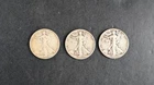 1937, 1937-S-D USA Walking Liberty Silver Half Dollar 50c VG-F Circulated Coins