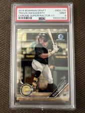 Marketplace image: TRAVIS SWAGGERTY 2019 Bowman Draft Chrome SUPERFRACTOR 1/1 PSA 9
