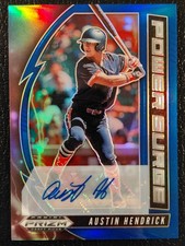 2020 Prizm Draft Picks Power Surge Austin Hendrick #PDP167  Blue Prizm Auto /60