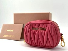 Miu Miu Matelasse Pink Pouch with Box Used Small Bag