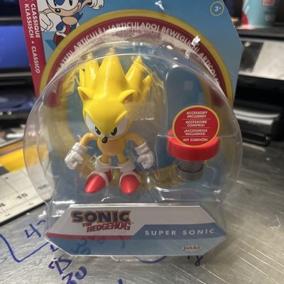 Sonic The Hedgehog SUPER SONIC 4'' Classic Figure w/ Spring - Jakks 2023 - NEW