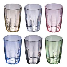410ml Shatterproof Plastic Water Tumblers Unbreakable Drinking Glasses Reusable