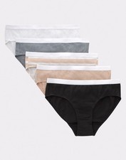 Hanes Originals Girls Tween Stretch Hipster Panties 5 Pair Size 14 Assorted NEW