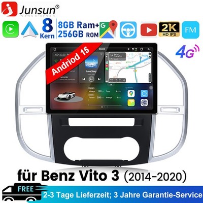 11.5''Android 15 Autoradio 8+256G 8Kern Für Benz Vito W447 2014-24 GPS Nav 4G SWC