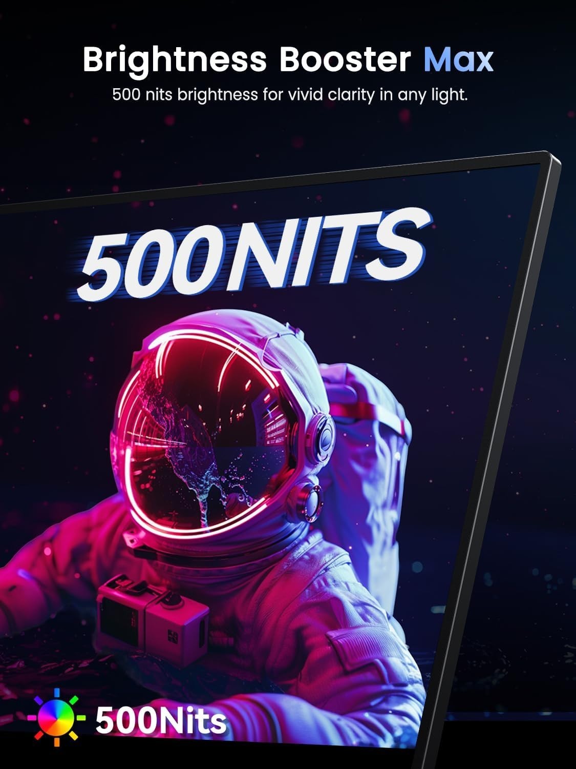 UPERFECT 24.5” Portable 2K Large Gaming Monitor Built-in 180° Adjustable Base