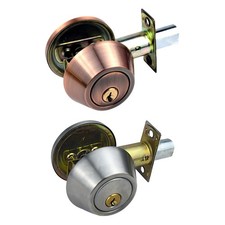 Serrure de porte à pêne dormant à double cylindre avec clés Intérieur