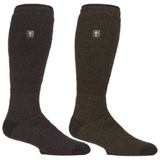 Mens Long Knee High Thermal Wellington Boot Socks