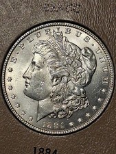 1884-P MORGAN SILVERDOLLAR. MS/ BU/GEM QUALITY+++++