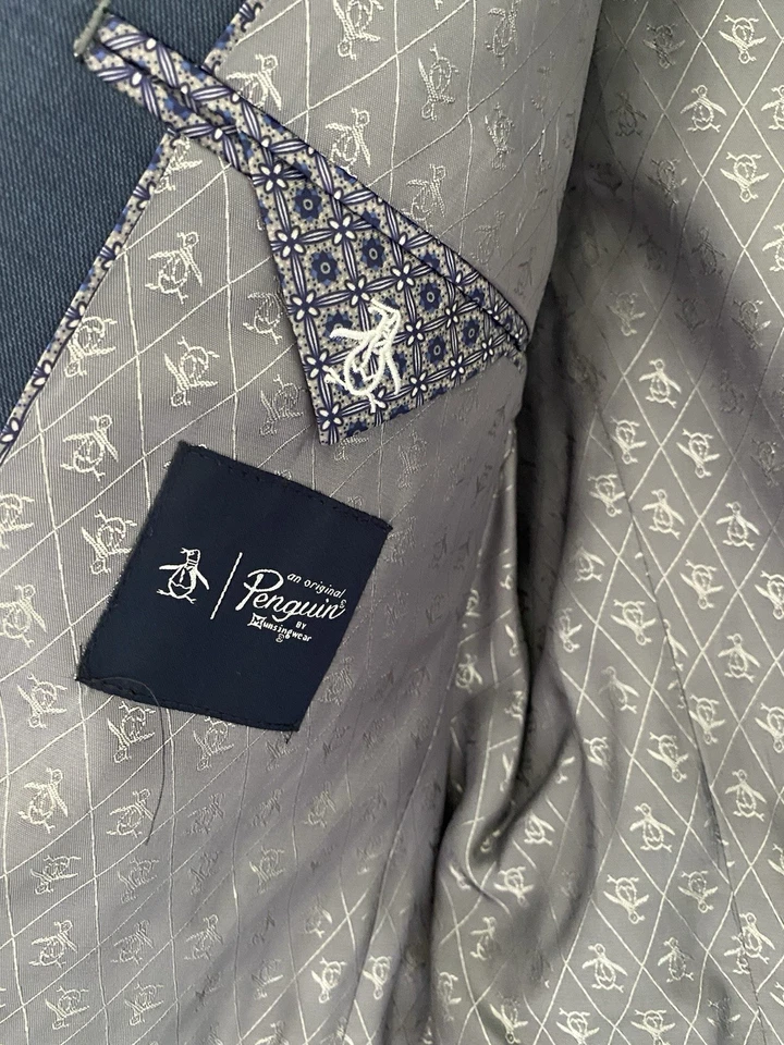 Jaqueta blazer terno Penguin Munsingwear 2 peças tamanho 40R calça 36X32 mistura de lã - Imagem 3 de 4