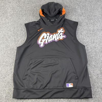 San Francisco Giants Hoodie Mens XL Black MLB Baseball Nike Dri Fit Sleeveless