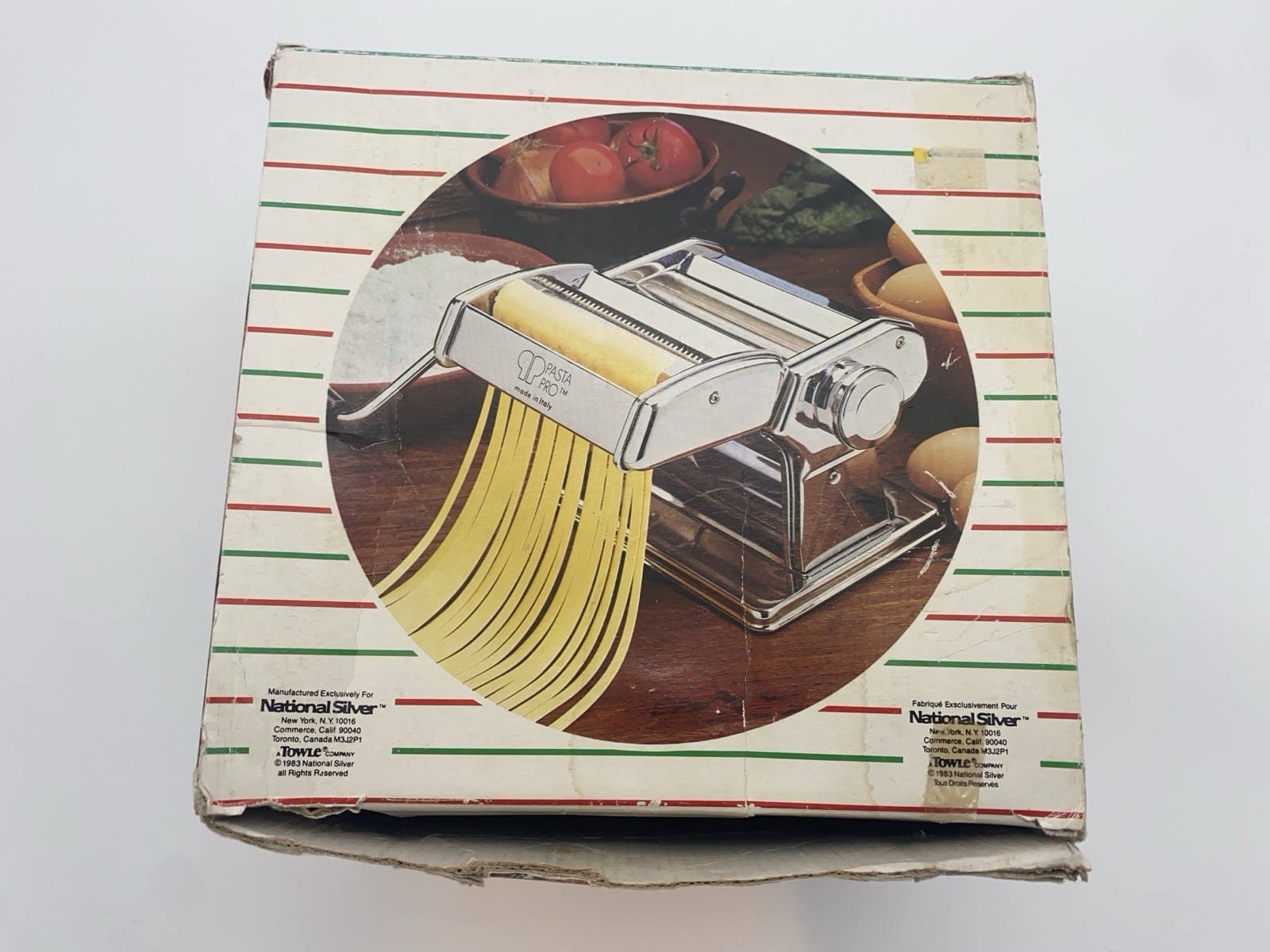 Pasta Pro 150 Pasta Machine w/ Spaghetti & Fettucine Attachment - VTG 1983