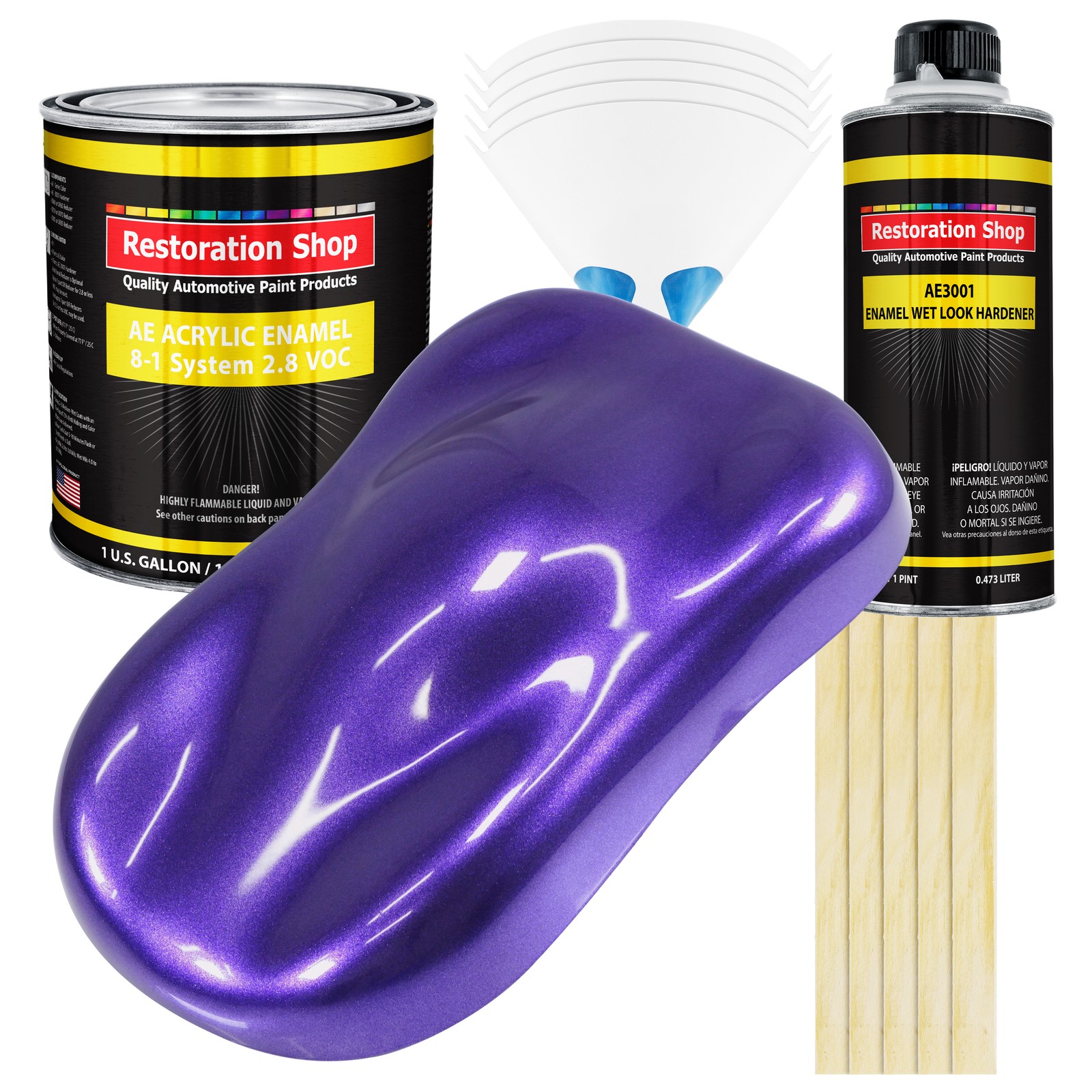 Restoration Shop Firemist Purple Acrylic Enamel Auto Paint Gallon Kit