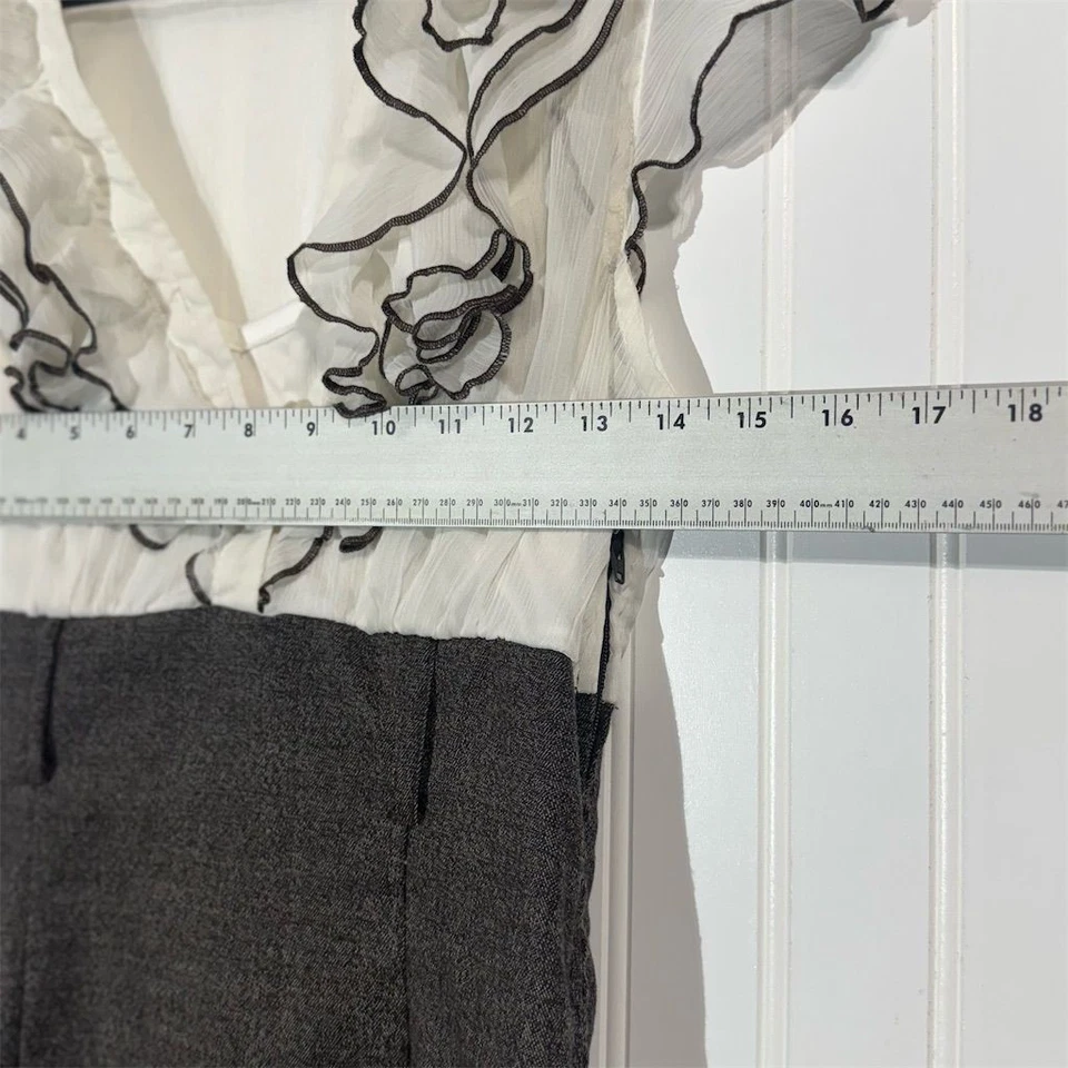 BCX Juniors 5 Transparente Volantes Corpiño Gris Falda Vestido Carrera Oficina Cóctel Y2K Foto 4 de 4