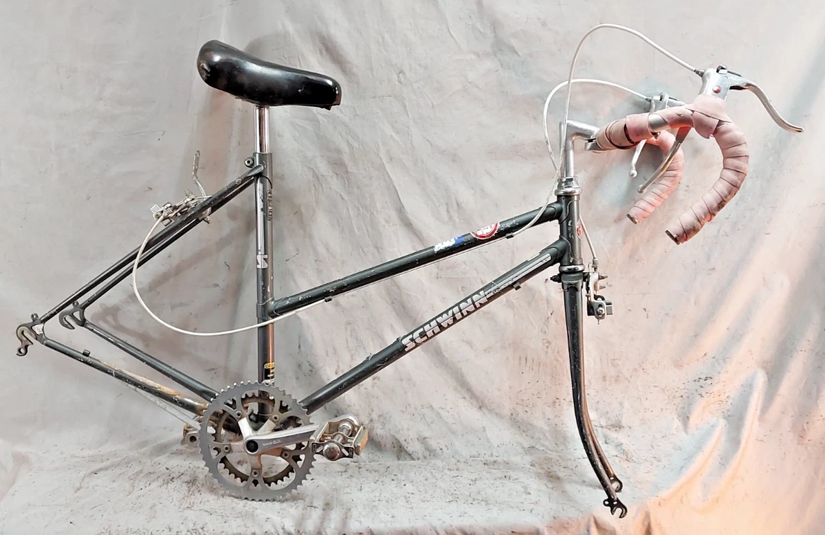VINTAGE Schwinn フレーム ステム ハンドル パッド 3点セット 84' Schwinn World Sport Bike Frameset XSmall 49cm Lugged Steel