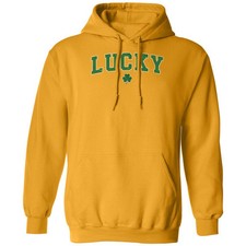 Lucky Shamrock Tee - St Patricks Day Clover Unisex Hooded Sweatshirt