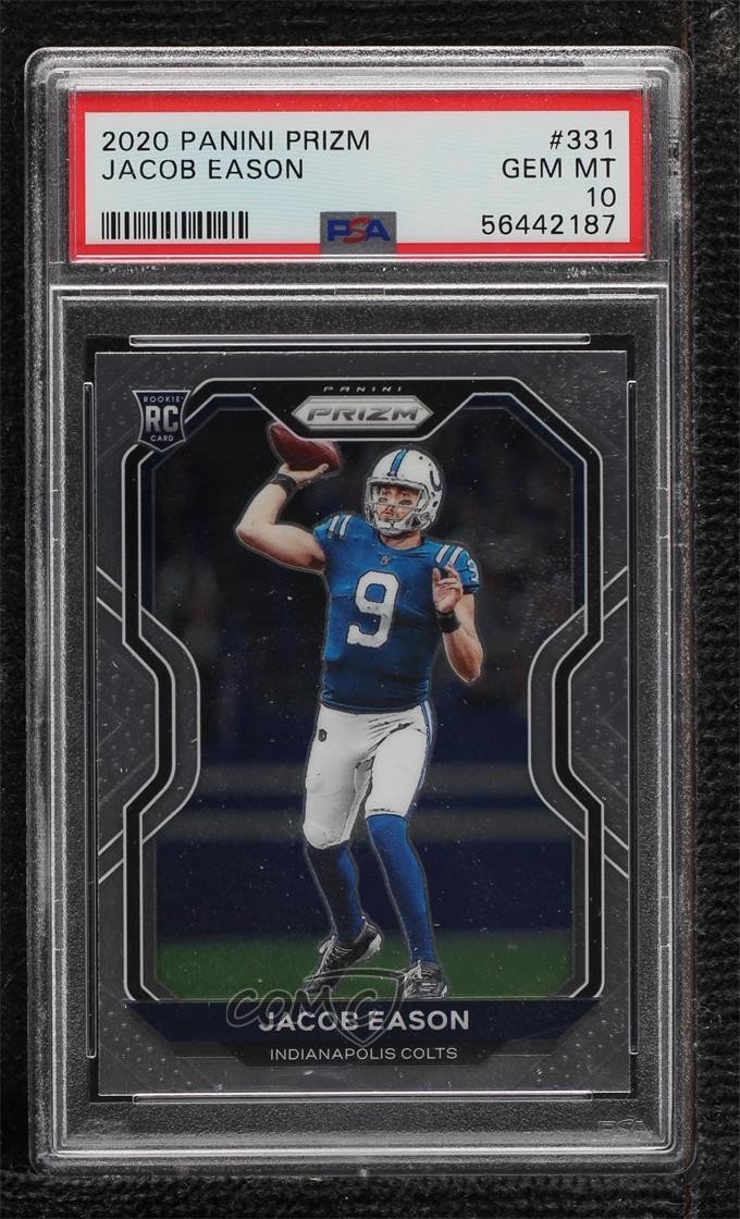 2020 Panini Prizm Rookie Jacob Eason #331 PSA 10 GEM MT oh4
