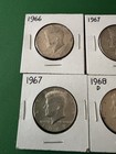Lot of 6 40% Silver JFK Kennedy Half Dollars 1966, 1967, 1968-D — photo 2