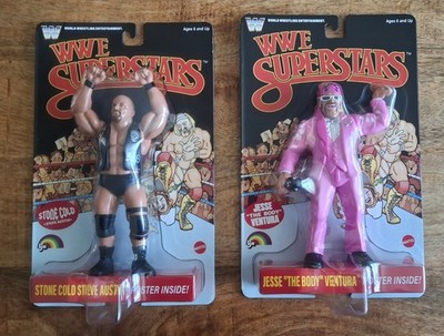 WWE Superstars LJN Jesse Ventura & Stone Cold Steve Austin Black Card New!